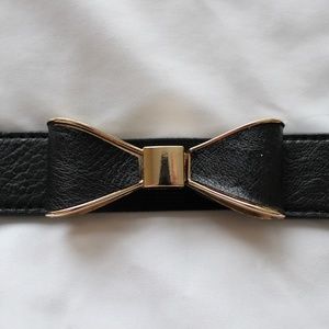 Black and Gold Bow Belt
